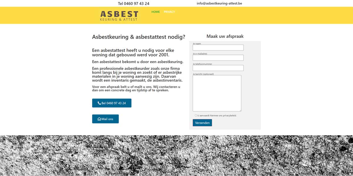 Websiteproject asbestkeuring-attest
