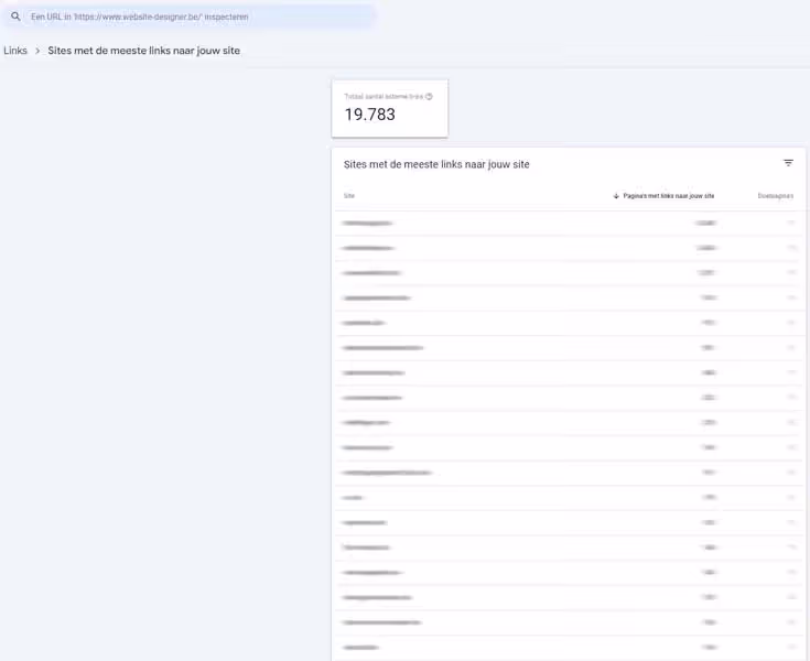 Google Search Console externe backlinks GCS externe backlinks