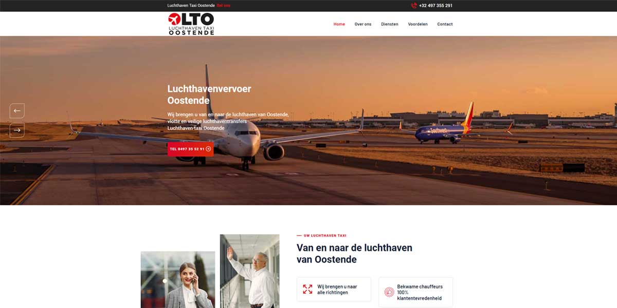 Websiteproject luchthaventaxioostende