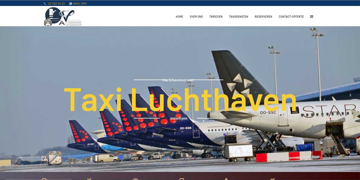 Websiteproject Luchthavenvervoer Antwerpen