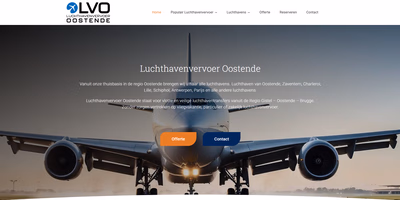 Website Luchthavenvervoer Oostende
