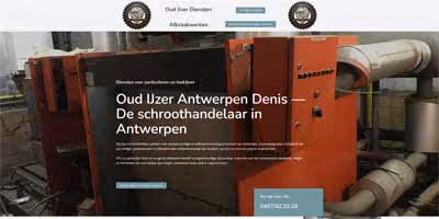 Website Oud IJzer Antwerpen Denis, schroothandelaar in Antwerpen