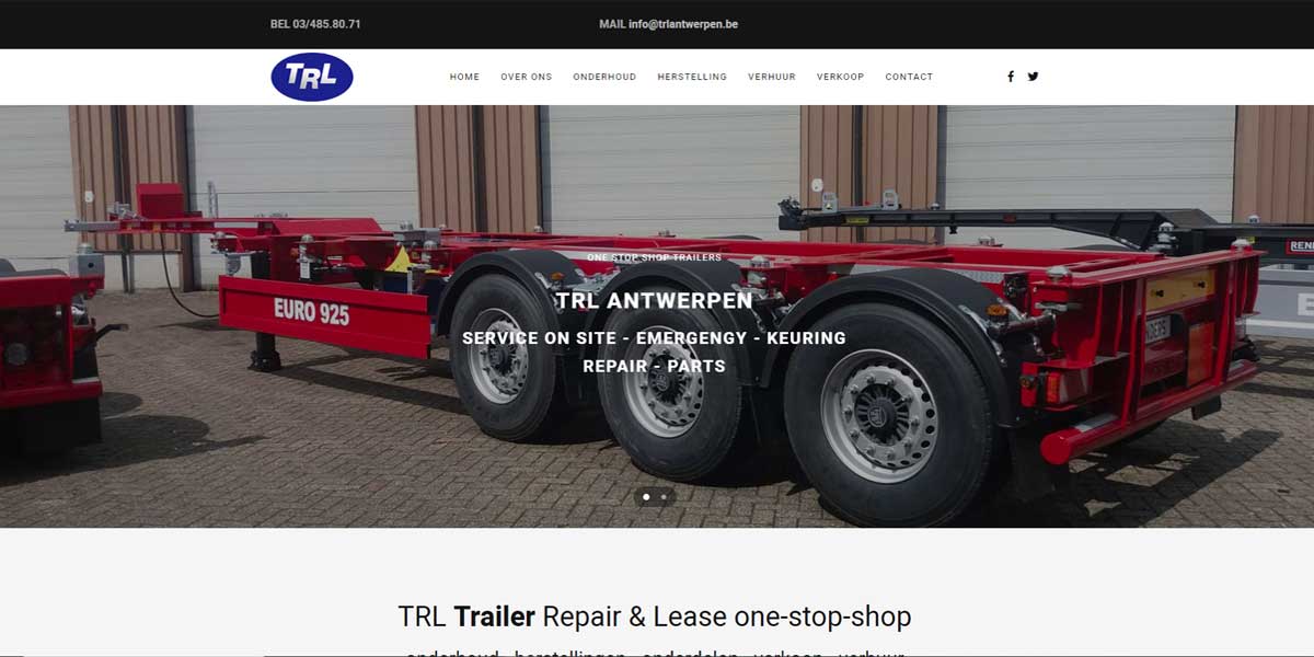 Websiteproject TRL Antwerpen