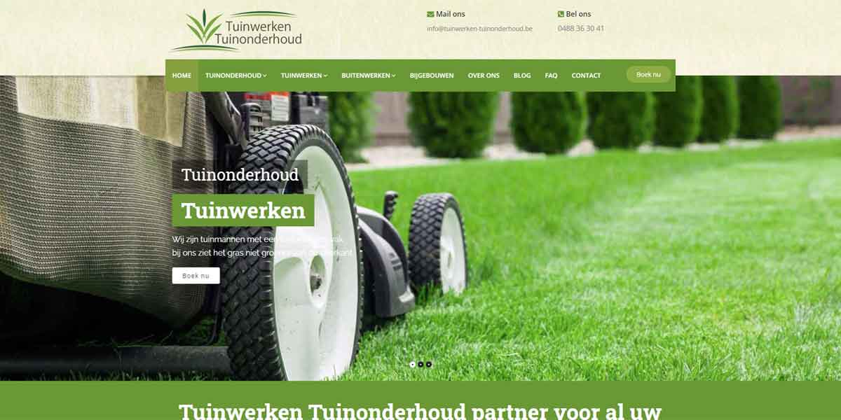 Websiteproject Tuinwerken Tuinonderhoud