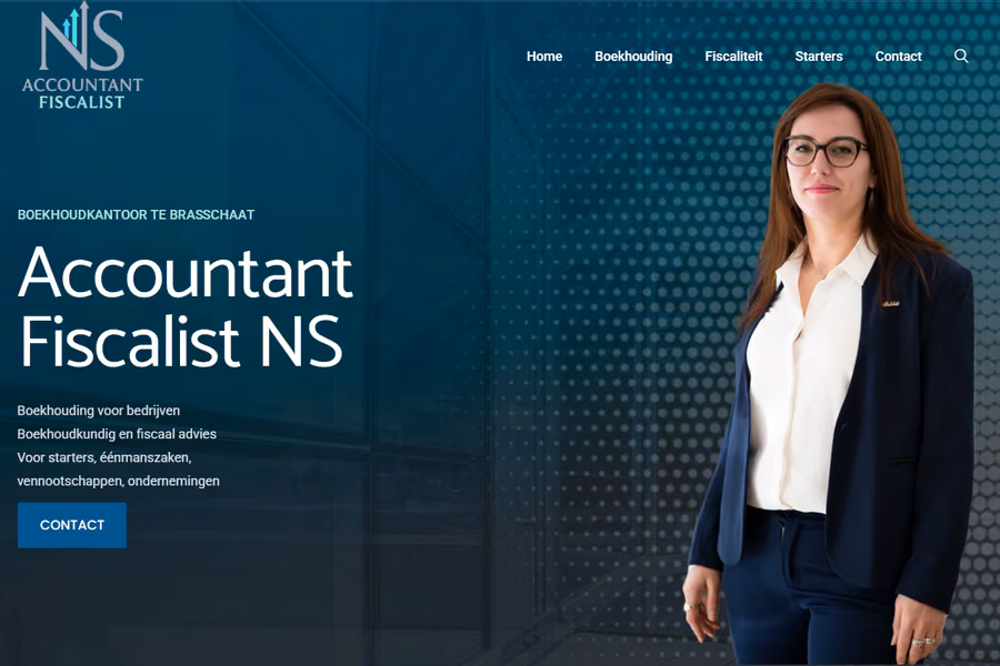 Website voor Accountant Fiscalist NS, gebouwd door Website Designer